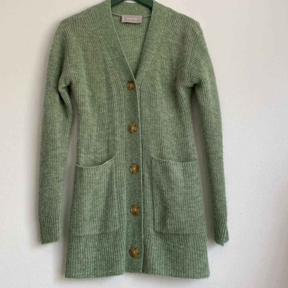 EverLane Oversized Alpaca V-neck Cardigan Size XS - Picture 2 of 7